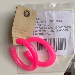 NWT BaubleBar Sienne Lucite Hoop Earrings